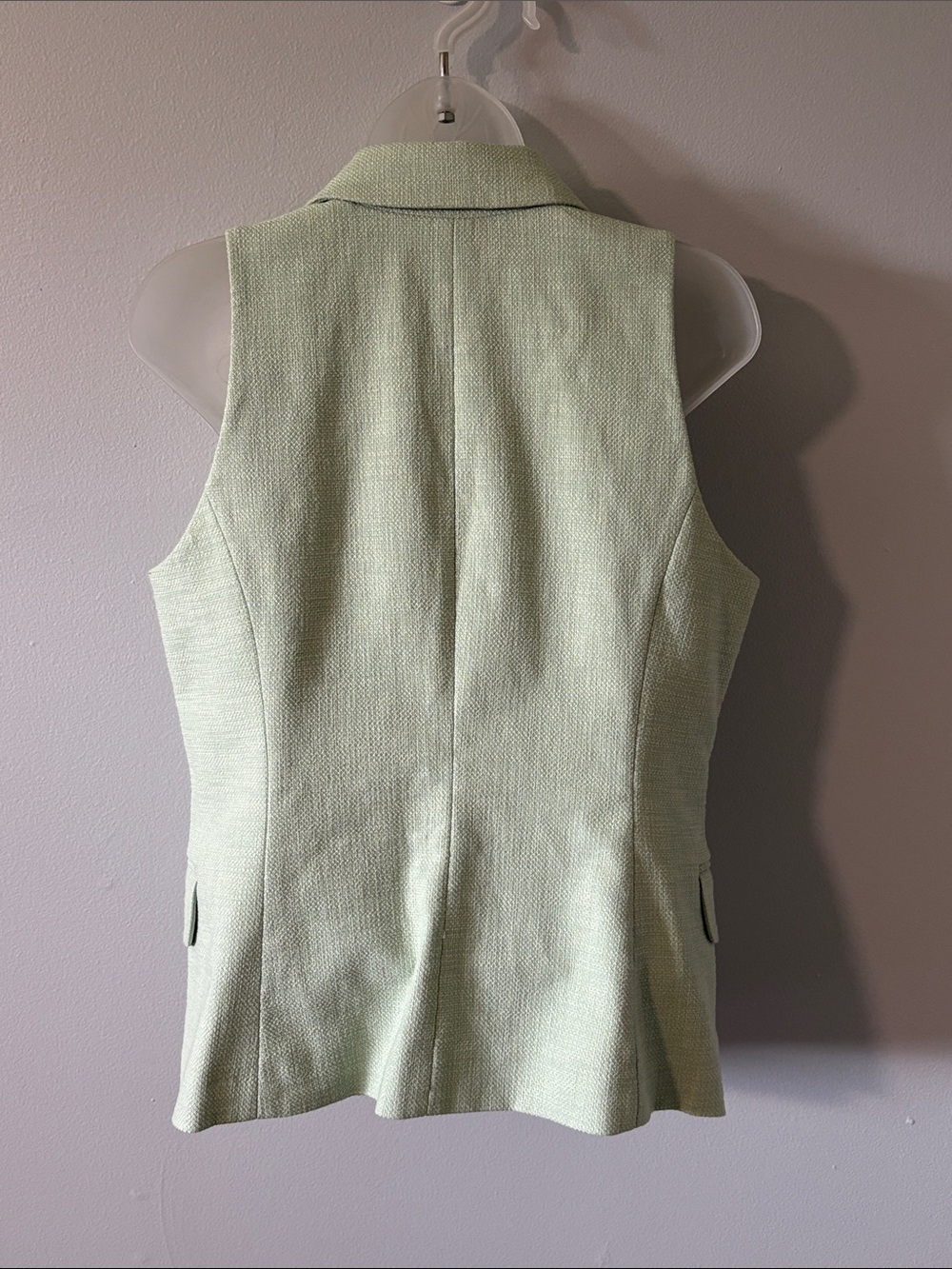 WHBM • Tweed Studio Vest in Sage Mint - Picture 10 of 13
